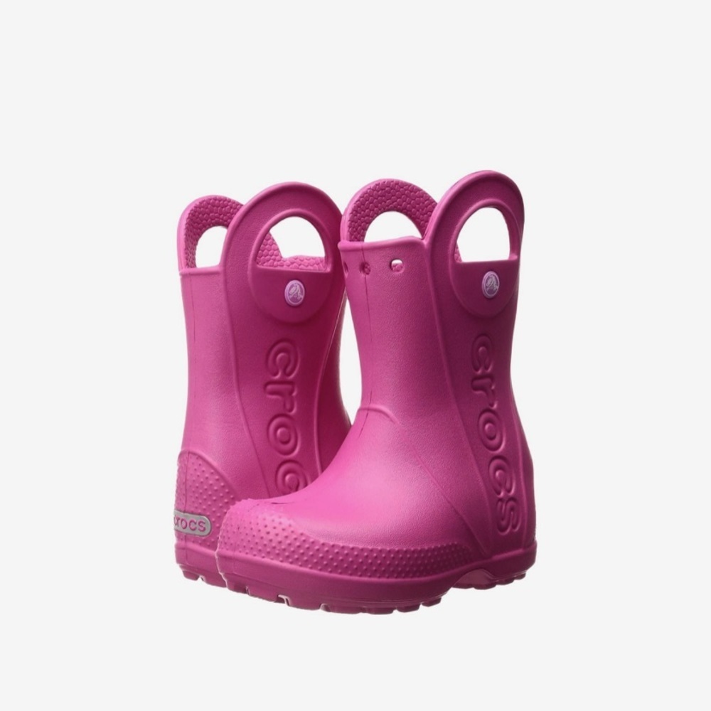 Crocs Kids Pink Handle It Rain Boot C12